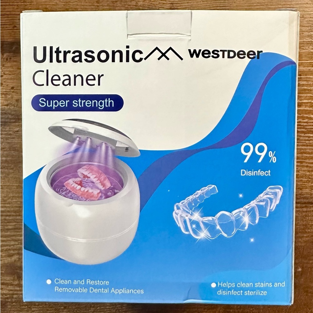 Ultrasonic Cleaner in White - Super Strength Disinfecting Cleaner